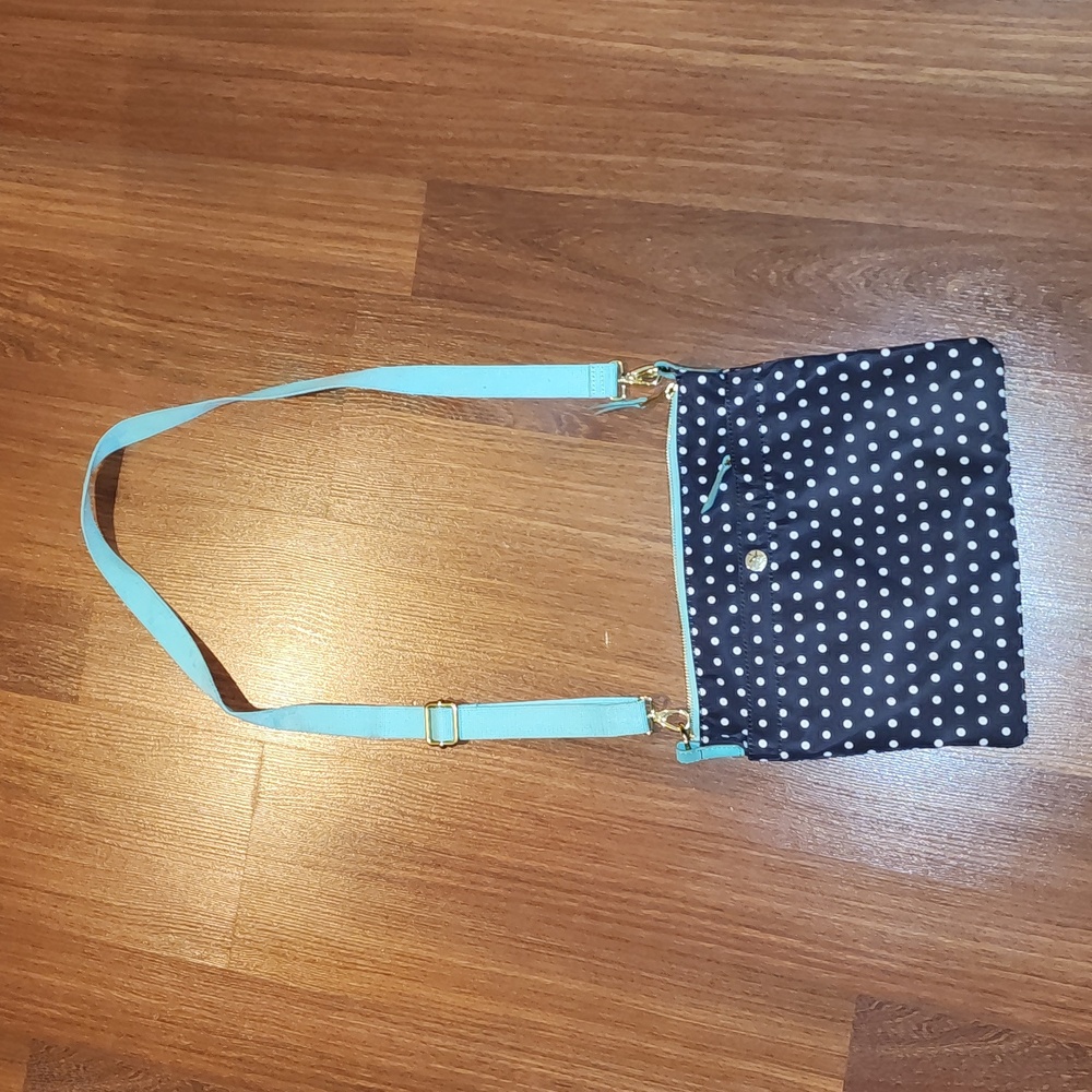 Fossil KeyPer Top Zip  Polka Dot Cross Body - Picture 8 of 9
